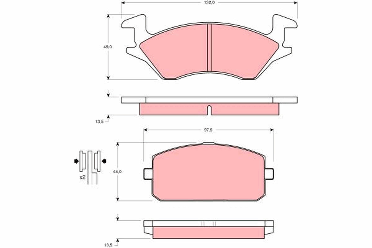 TRW Brake Pad Set GDB769