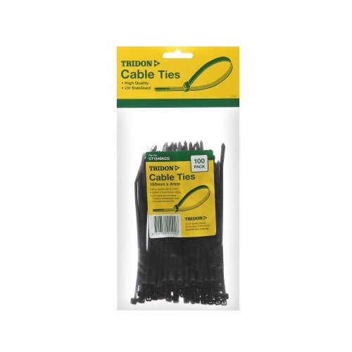 Tridon Cable Tie Black 450X5mm 25 Pack CT455BKCD