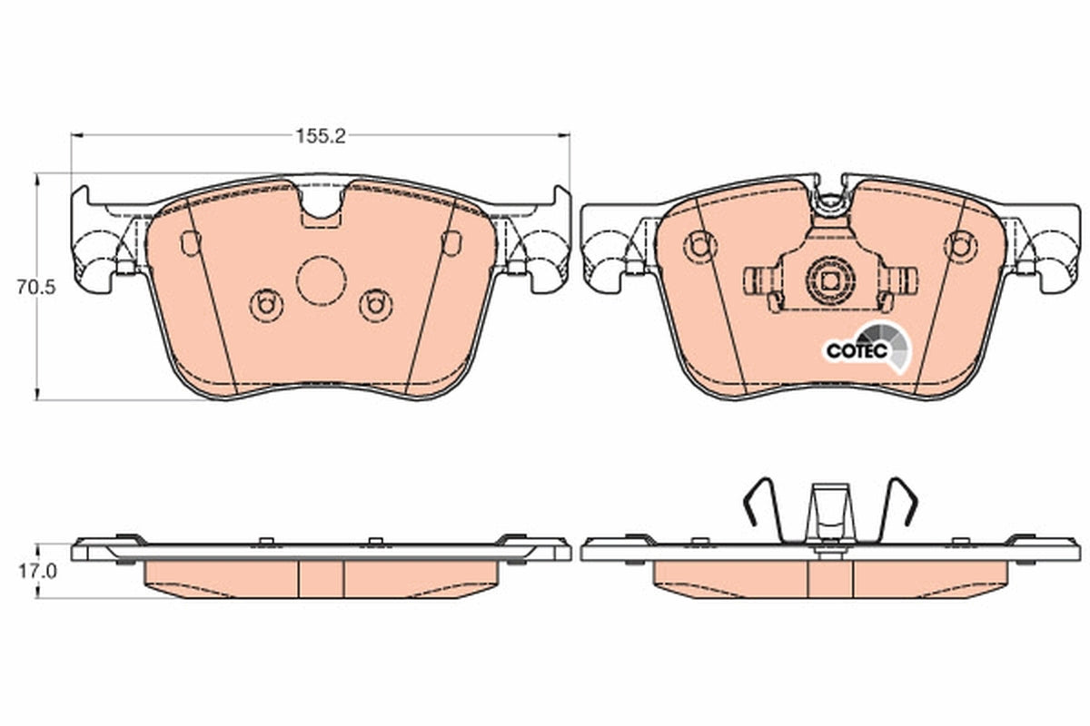 TRW Brake Pad Set GDB2035