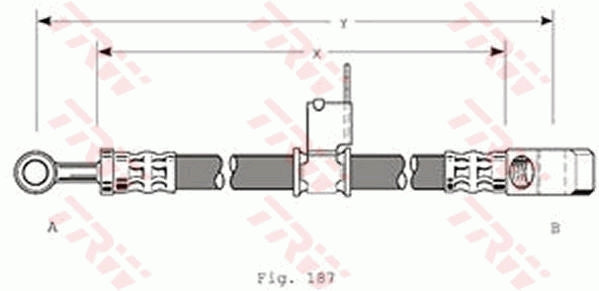 TRW Brake Hose PHD178