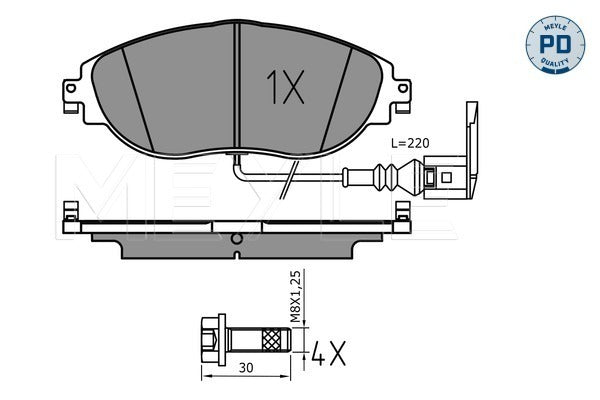 MEYLE Brake Pad Set 025 251 1720/PD