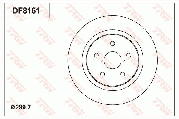 TRW Disc Brake Rotor DF8161S