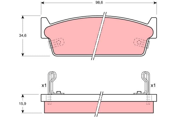TRW Brake Pad Set GDB1002DT