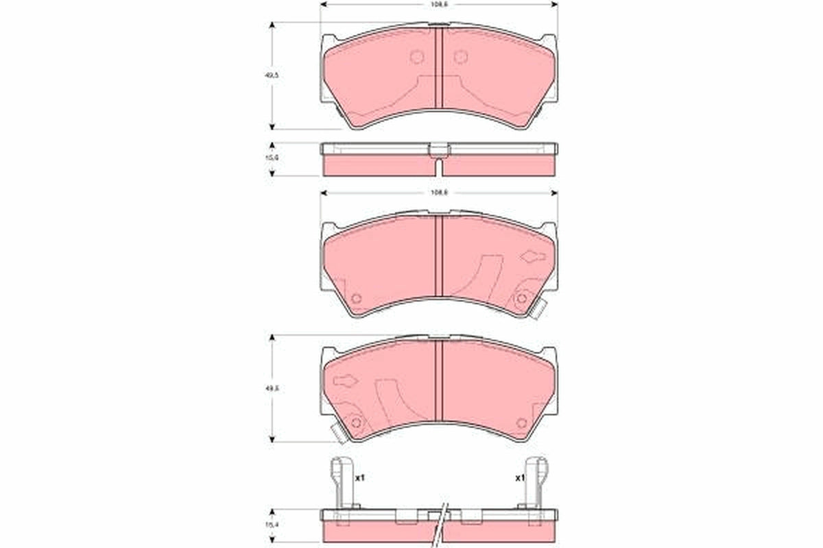 TRW Brake Pad Set GDB3275
