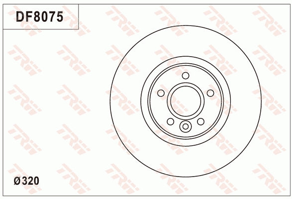 TRW Disc Brake Rotor DF8075S