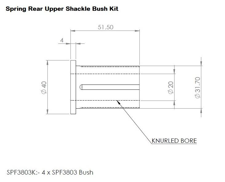 SuperPro Rear Greasable Shackle And Bush Kit Fits Ford Australia Mazda KIT168SK