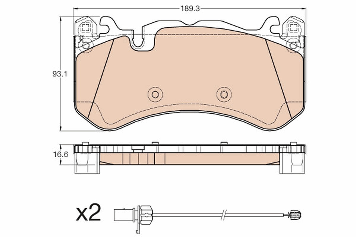 TRW Brake Pad Set GDB1977