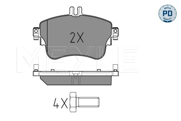 MEYLE Brake Pad Set 025 253 2619/PD