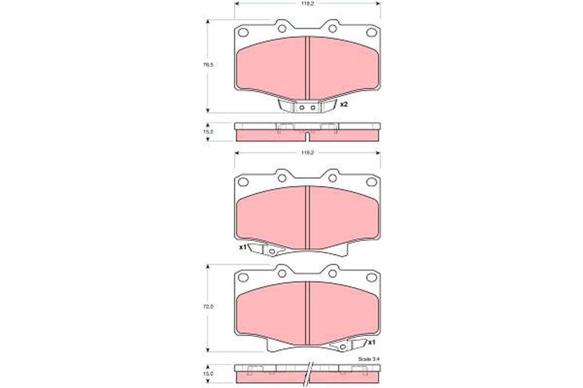 TRW Brake Pad Set GDB3383