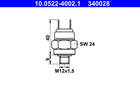 ATE Oil Pressure Switch 10.0522-4002.1