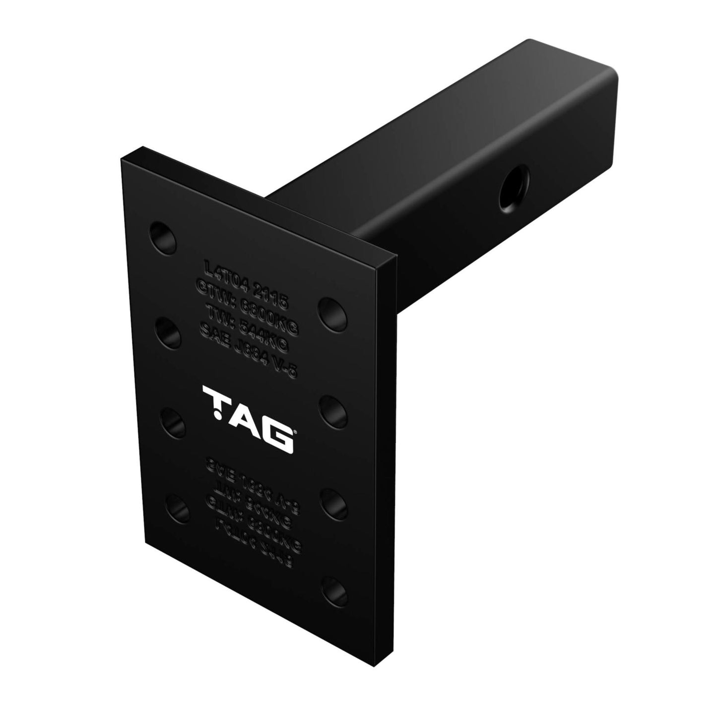 TAG Adjustable Pintle Mount 50mm Square Hitch 4.5 Tonne L4T04