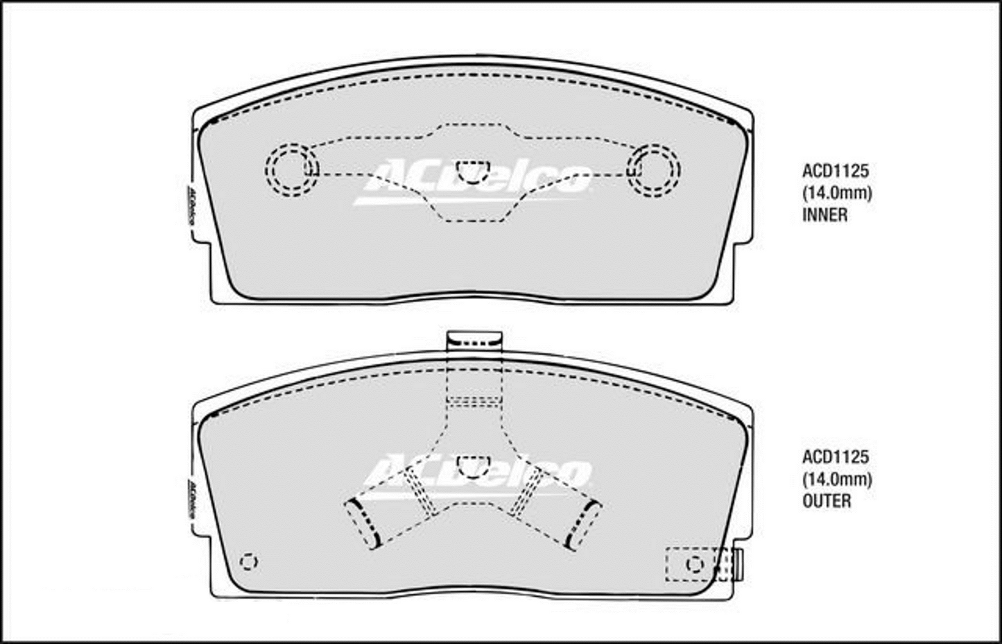 ACDelco Durastop Brake Pad Set ACD1125