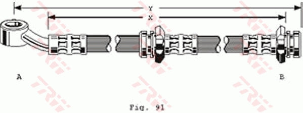 TRW Brake Hose PHD128