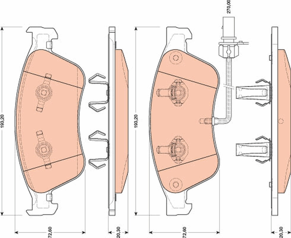 TRW Brake Pad Set GDB1811