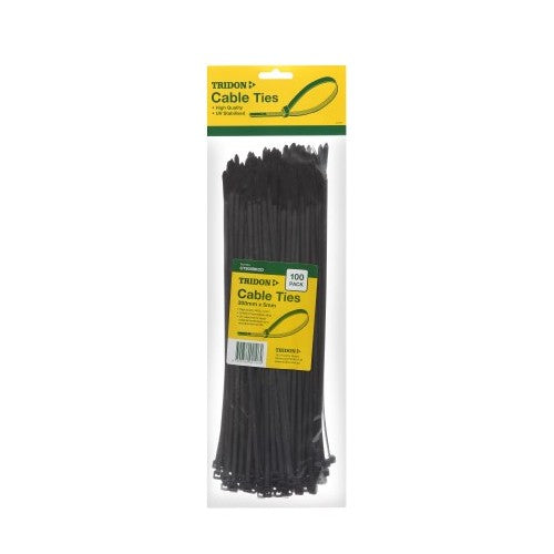 Tridon Cable Tie Black 300 X 5mm 25 Pack CT305BKCD-25