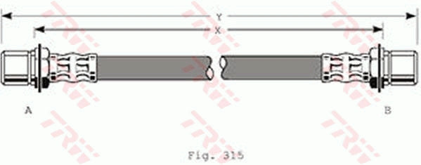 TRW Brake Hose PHA180
