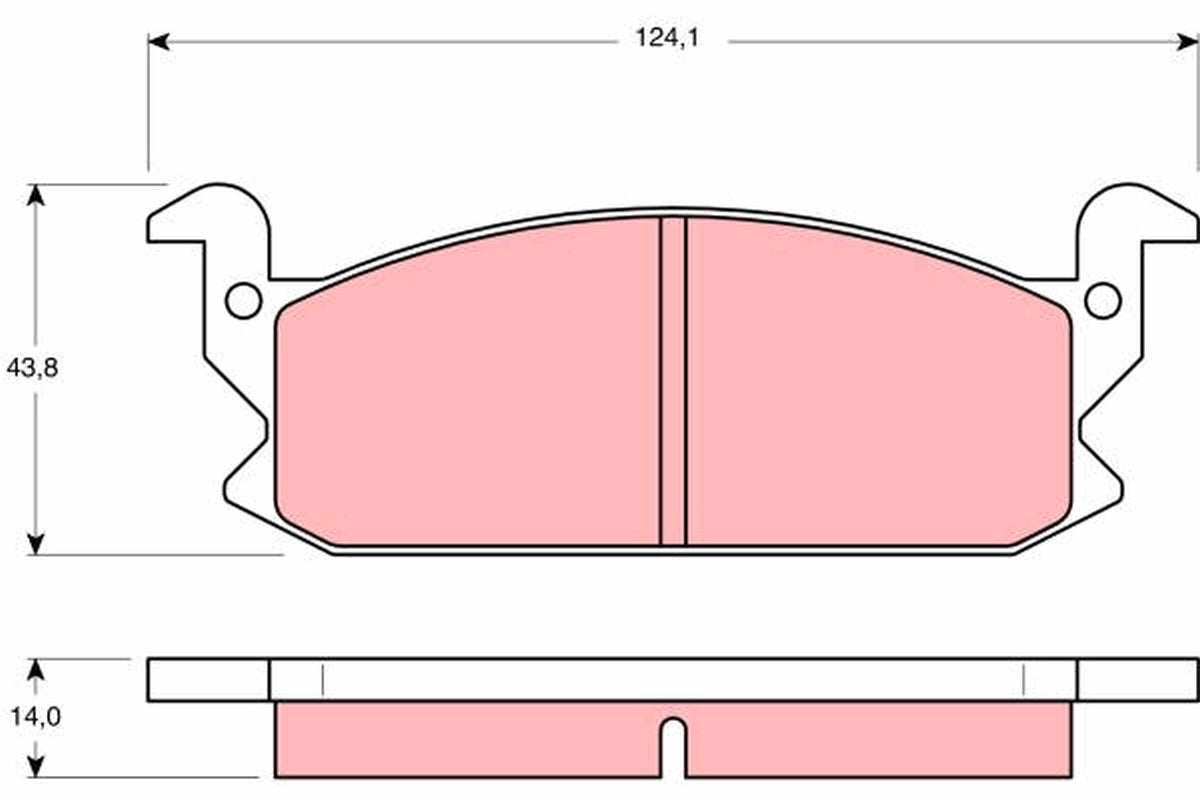 TRW Brake Pad Set GDB366