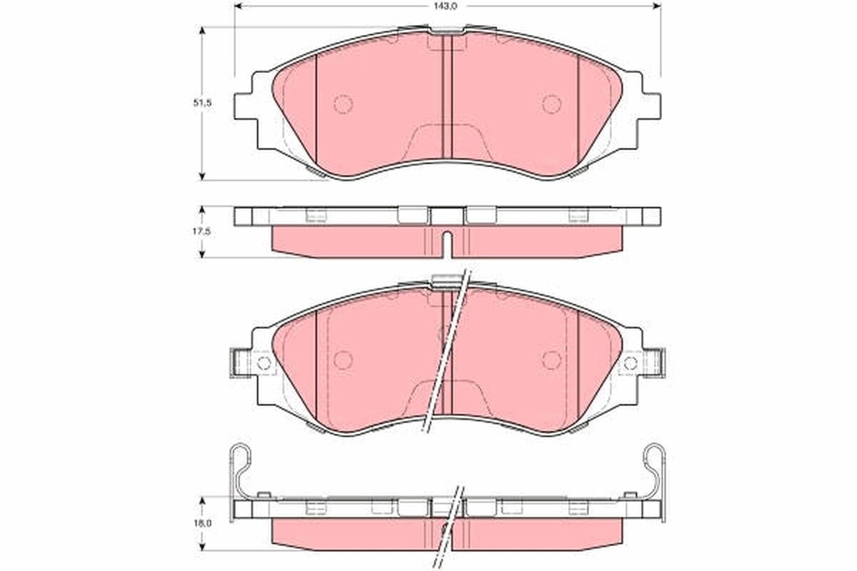TRW Brake Pad Set GDB3216