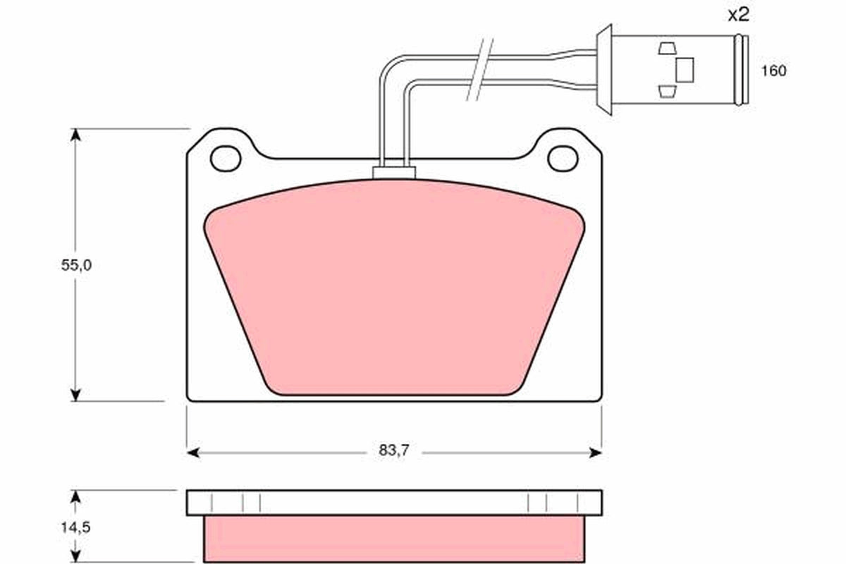 TRW Brake Pad Set GDB336