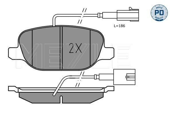 MEYLE Brake Pad Set 025 238 1118/PD