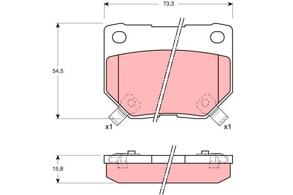 TRW Brake Pad Set GDB1007DT