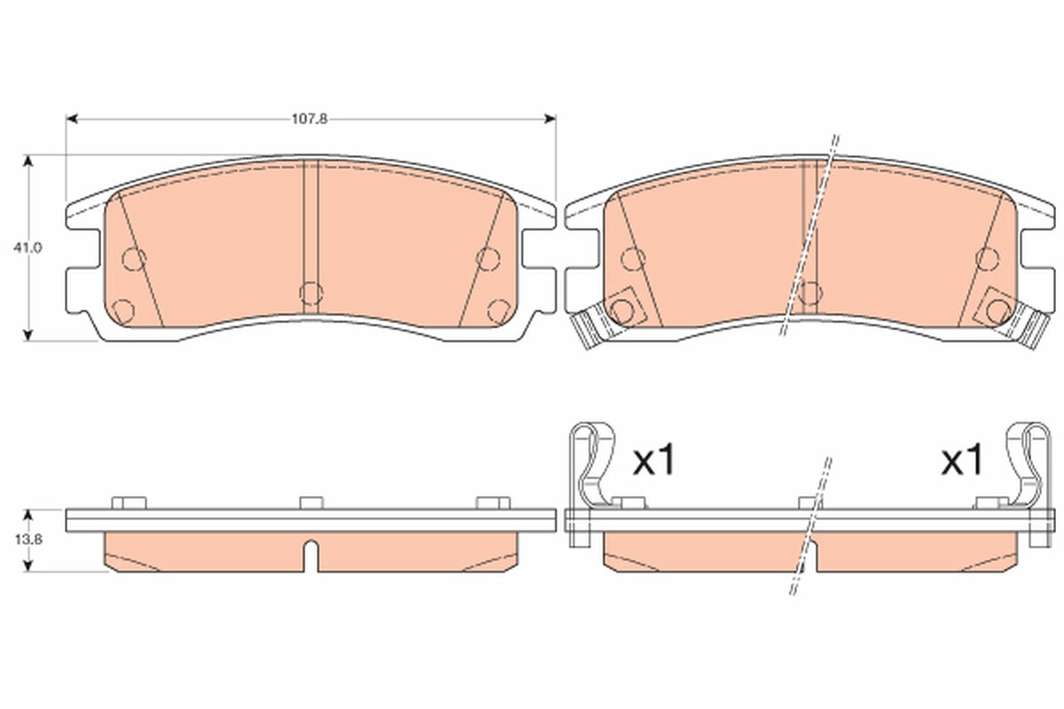 TRW Brake Pad Set GDB4098