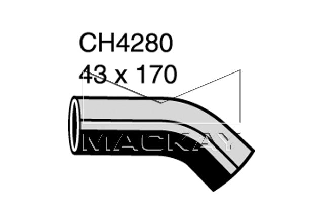 Mackay Bottom Radiator Hose CH4280