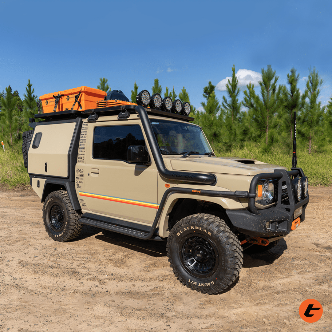 Torqit Jimny 1.5L 04/2019 on 3.5in Stainless Steel Snorkel with Satin Black Powder Coating