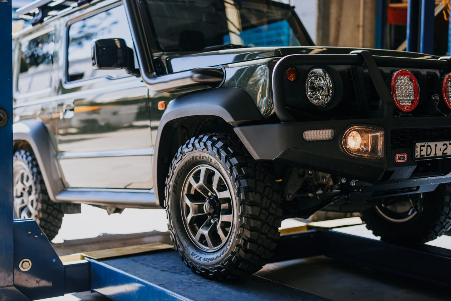 Torqit Jimny 1.5L 04/2019 on 3.5in Stainless Steel Snorkel with Satin Black Powder Coating