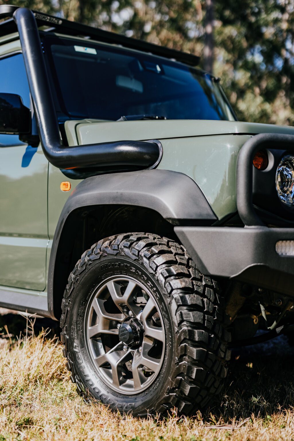 Torqit Jimny 1.5L 04/2019 on 3.5in Stainless Steel Snorkel with Satin Black Powder Coating