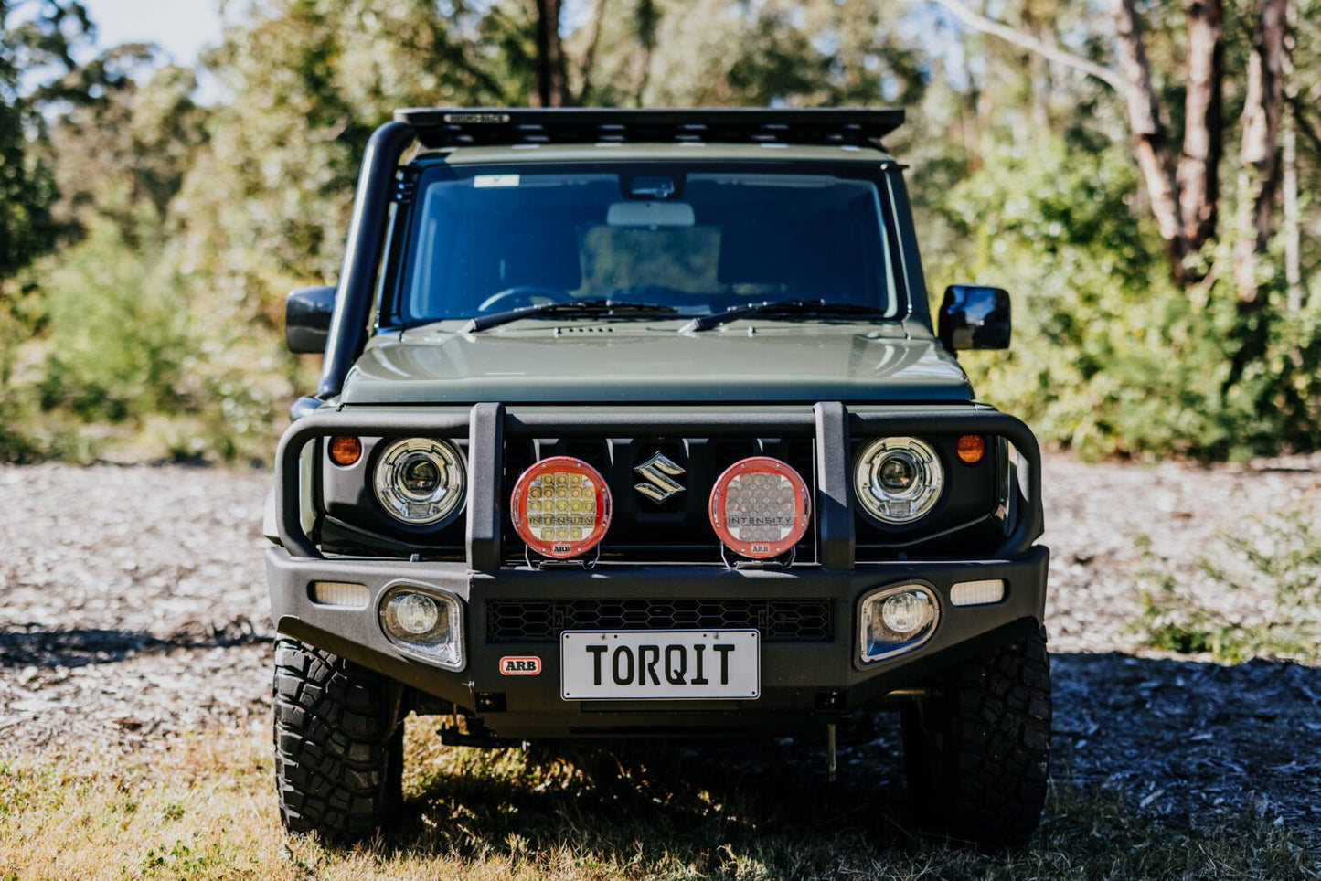 Torqit Jimny 1.5L 04/2019 on 3.5in Stainless Steel Snorkel with Satin Black Powder Coating