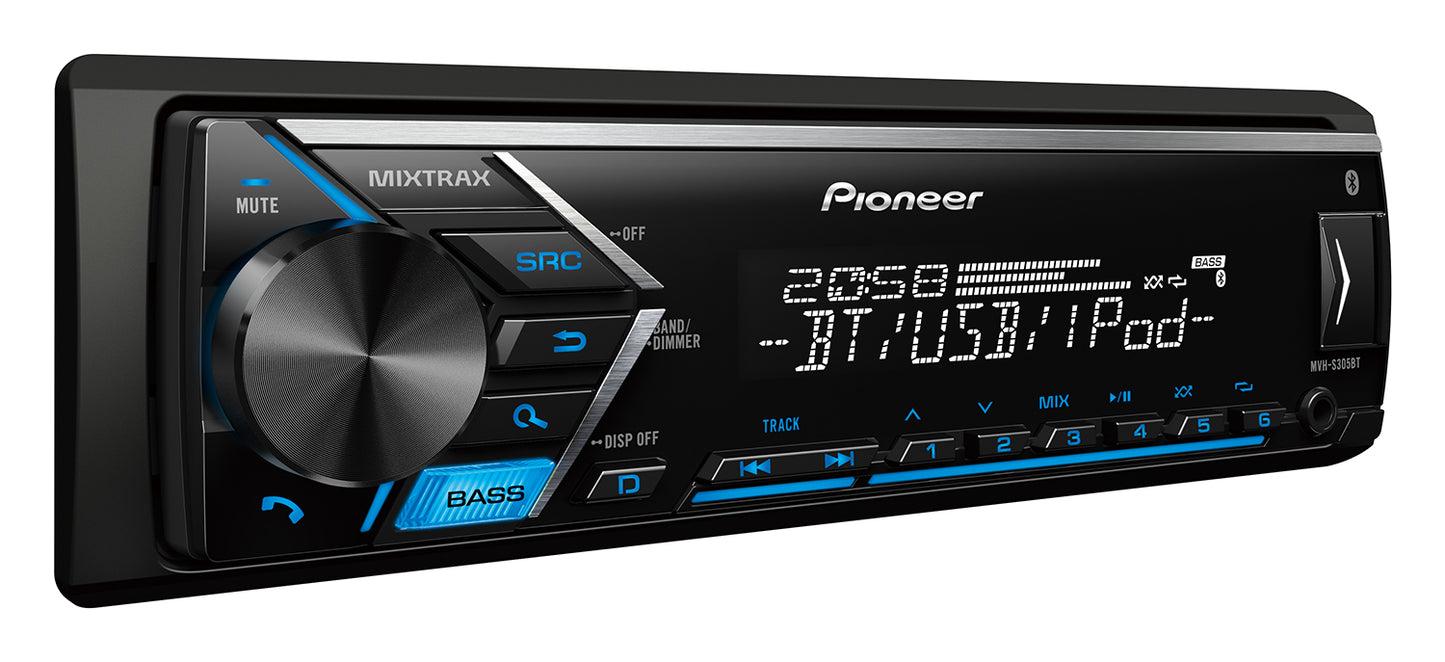 Pioneer Bluetooth Mechless Tuner -Mvhs305BTsb MVHS305BTSB