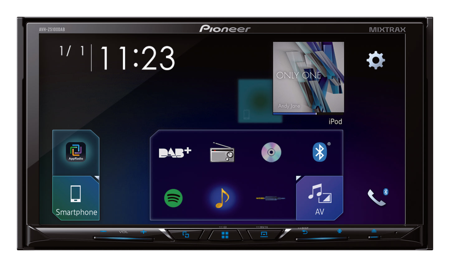 Pioneer Dbl Din AV 7In Carplay/Android AVHZ5100DA