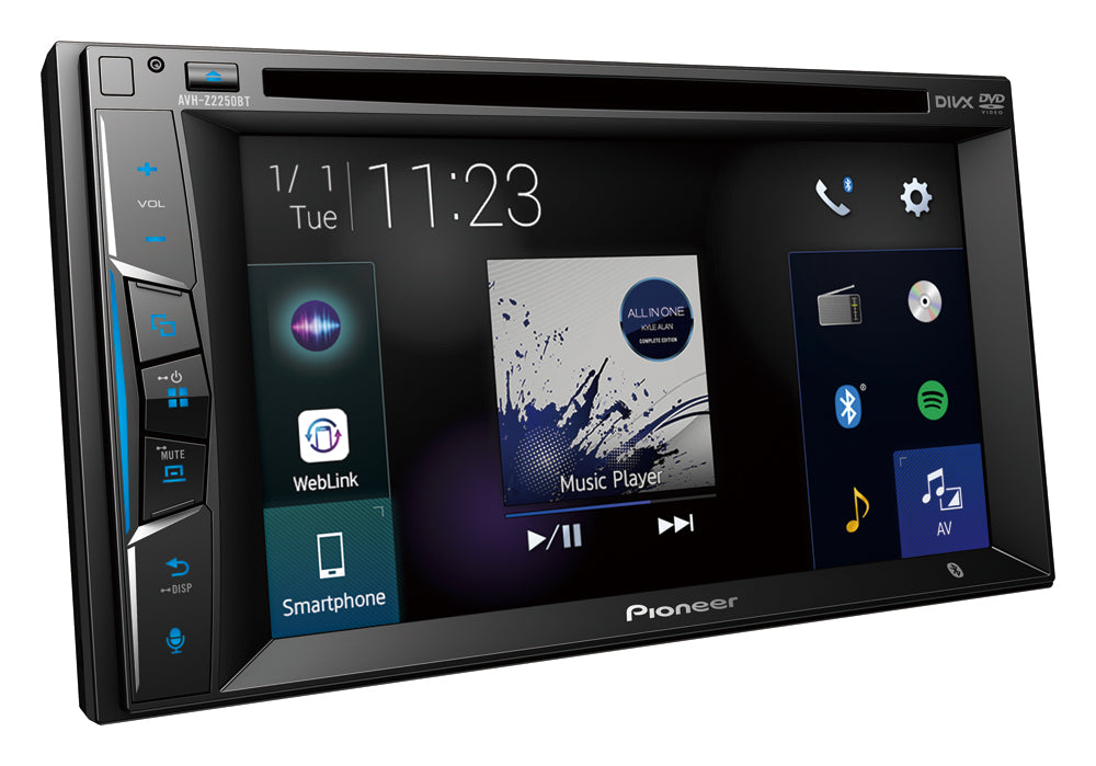 Pioneer  AVh-Z2250BT 6.2 Inch AV Apple Carplay Dual Bluetooth Usb DVD Tuner AVHZ2250BTSB