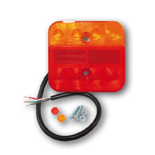 Ark LED Combination Light 12V Square Slimline 100mm x 90mm LDU10