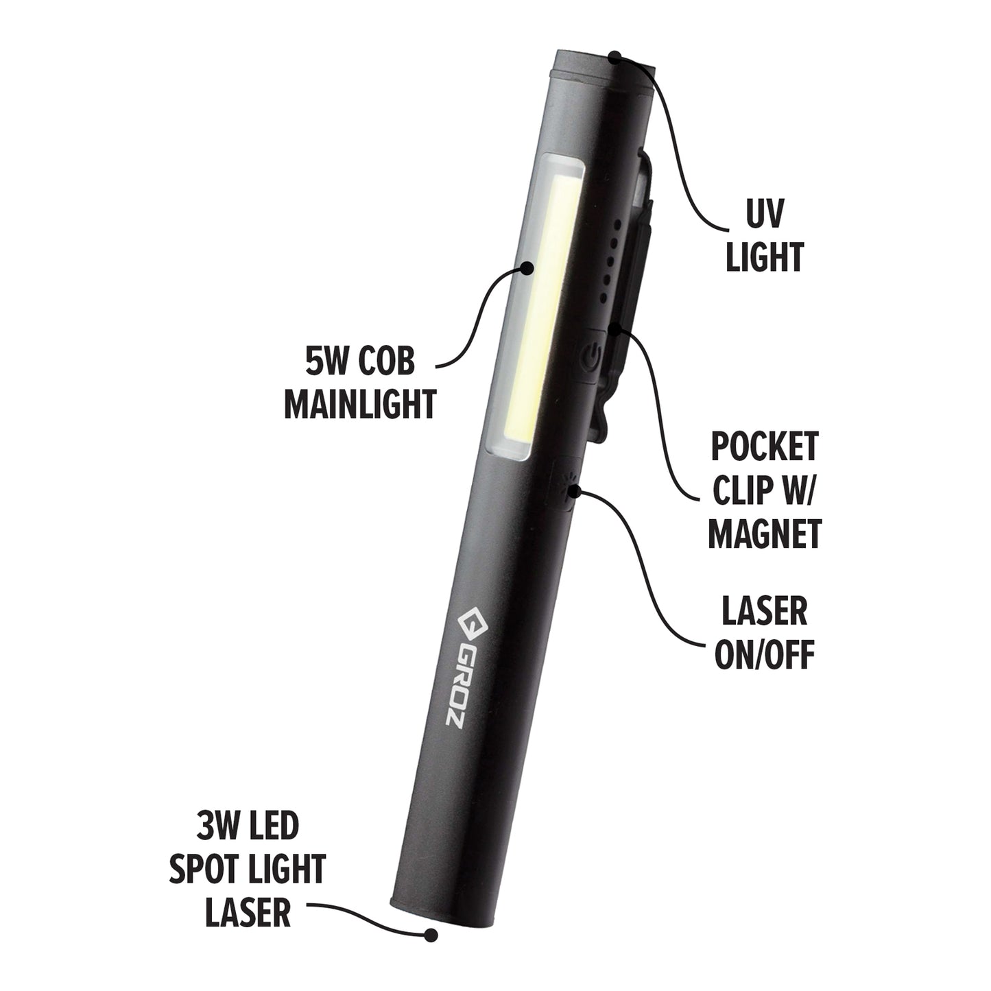 Endeavour Groz Penlight W/ Uv & Laser LED-175