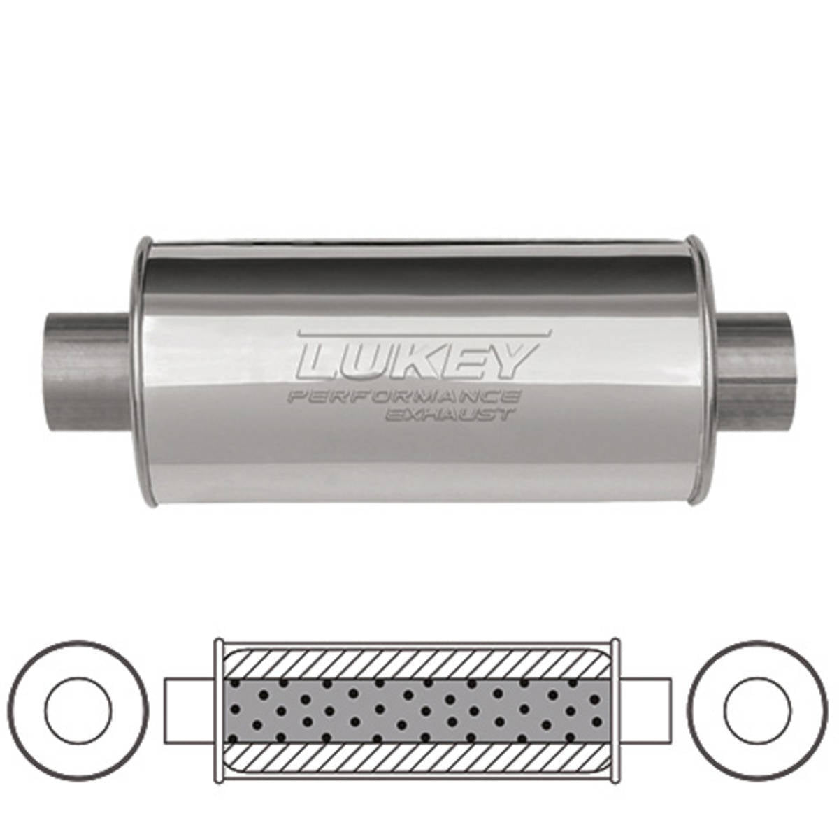 Lukey Universal Muffler LR17223