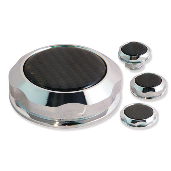 Autotecnica Holden Commodore VE LS2 LS3 V8 Chrome & Carbon Engine Cap Set LS2CRB
