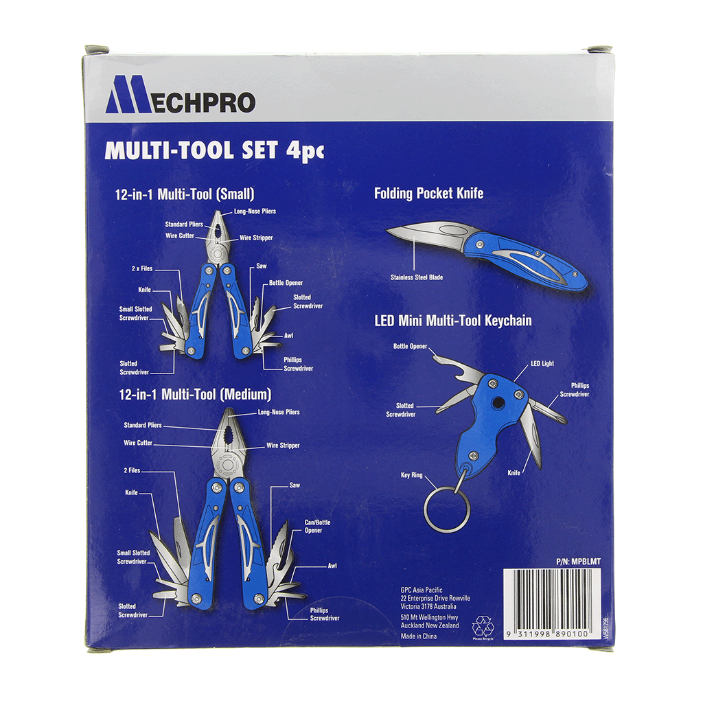 Mechpro Multi Tool Set 4pc