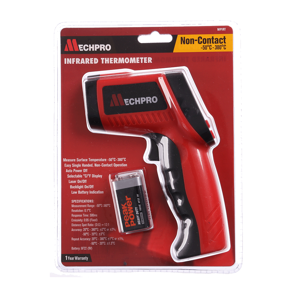 Mechpro Thermometer Infra-Red -50 Degrees C to -380 Degrees C MPIRT