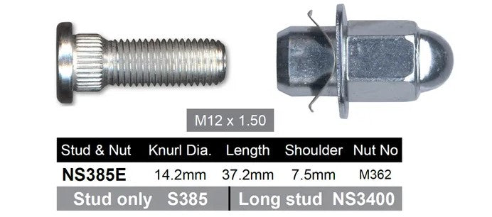 Nice Products Wheel Nut & Stud NS385E