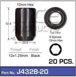 Nice Products Lock Nuts 20 Key J432B-20