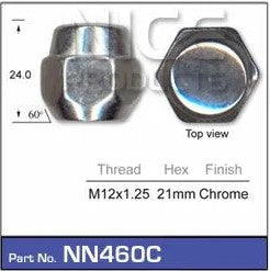 Nice Products Chrome Wheel Nut NN460C