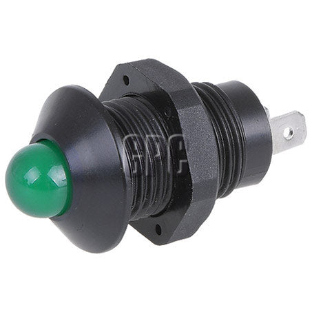 OEX Pilot Light LED Green Flashing 12-24V Blade Terminals ACX2487BL