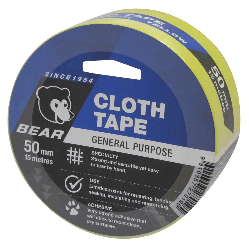 Norton Bear Yellow Cloth Tape 50mmx15M 66623336608