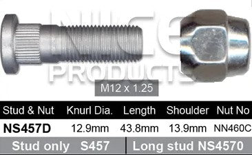 Nice Products Wheel Nut & Stud NS457D