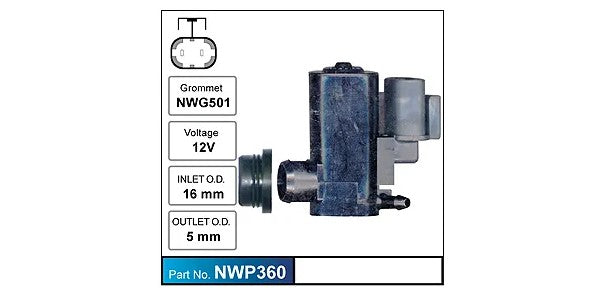 Nice Products Windscreen Washer Pump NWP360