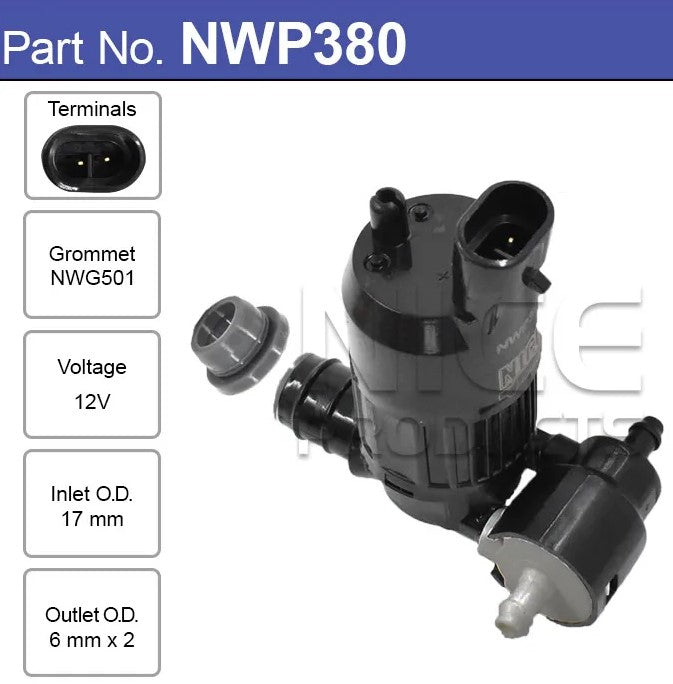 Nice Products Windscreen Washer Pump NWP380