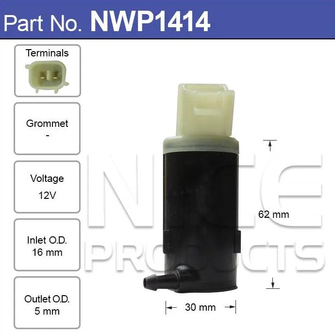 Nice Products Windscreen Washer Pump NWP1414