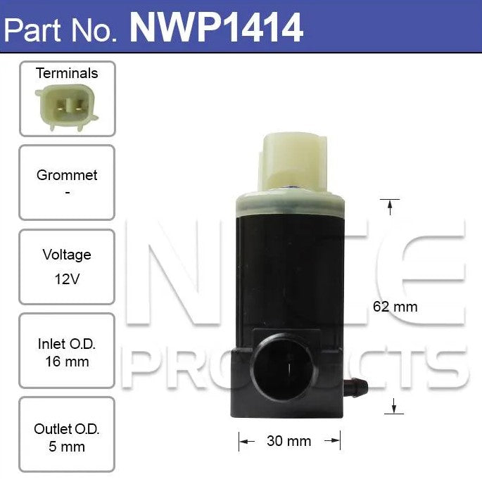 Nice Products Windscreen Washer Pump NWP1414